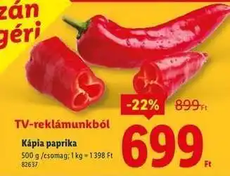 Lidl Kápia paprika ajánlat