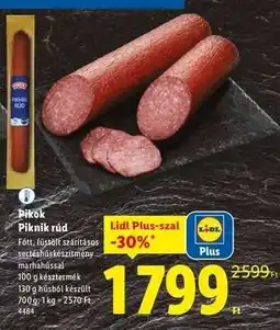 Lidl Pikok Piknik rúd ajánlat