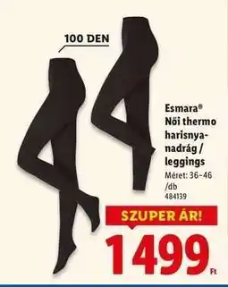 Lidl Esmara Női thermo harisnyanadrág / leggings ajánlat