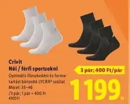 Lidl CRIVIT Női / férfi sportzokni ajánlat