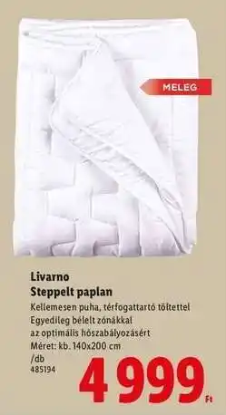 Lidl Livarno Steppelt paplan ajánlat