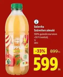 Lidl Solevita Szűretlen almalé ajánlat