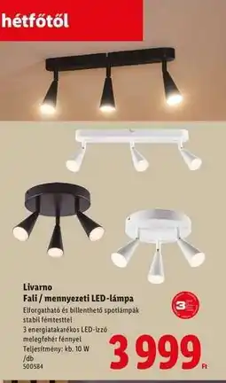 Lidl Livarno Fali / mennyezeti LED-lámpa ajánlat