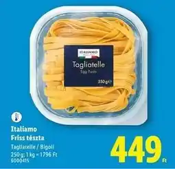 Lidl Italiamo Friss tészta ajánlat