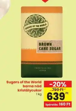 Spar Sugars of the World barna nád kristálycukor ajánlat
