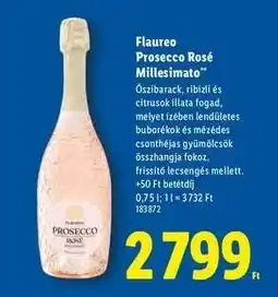 Lidl Flaureo Prosecco Rosé Millesimato ajánlat