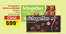 Spar Schogetten táblás csokoládé ajánlat
