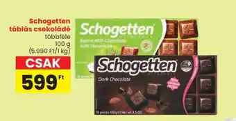 Spar Schogetten táblás csokoládé ajánlat