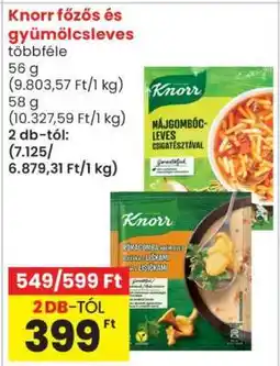 Spar Knorr főzős és gyümölcsleves ajánlat