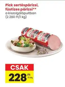 Spar Pick sertéspárizsi, füstízes párizsi ajánlat