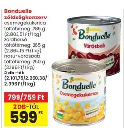 Spar Bonduelle zöldségkonzerv ajánlat