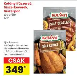 Spar Kotányi fűszersó, fűszerkeverék, fűszerpác ajánlat