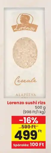 Spar Lorenzo sushi rizs ajánlat