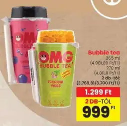 Spar OMG Bubble tea ajánlat