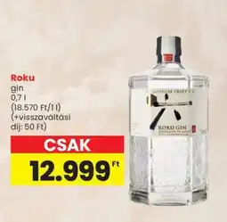 Spar Roku Gin ajánlat