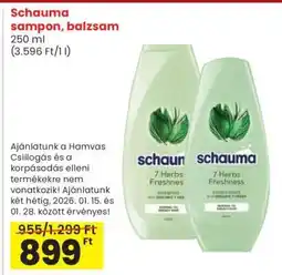 Spar Schauma sampon, balzsam ajánlat