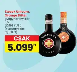 Spar Zwack Unicum Orange Bitter ajánlat