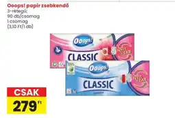 Spar Ooops! papír zsebkendő ajánlat