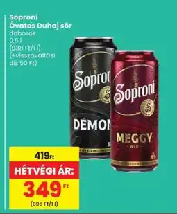 Spar Soproni Óvatos Duhaj sör ajánlat