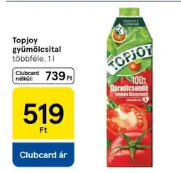 Tesco Topjoy gyümölcsital ajánlat