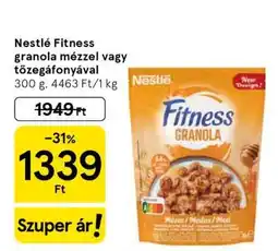 Tesco Nestlé Fitness granola mézzel vagy tőzegáfonyával ajánlat