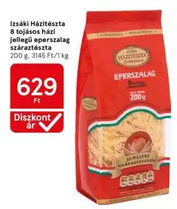 Tesco Izsáki Házi tészta 8 tojásos házi jellegű eperszalag száraztészta ajánlat