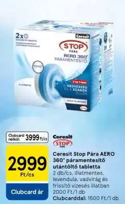 Tesco Ceresit Stop Pára Aero 360° Páramentesítő Utántöltő Tabletta ajánlat