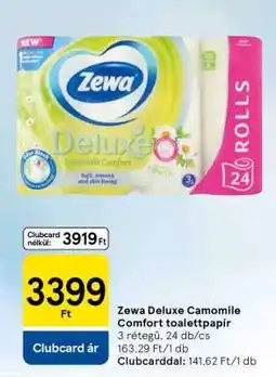 Tesco Zewa Deluxe Camomile Comfort toalettpapír ajánlat