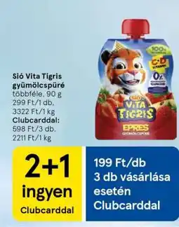 Tesco SIÓ Vita Tigris Gyümölcspüré ajánlat