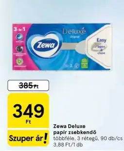 Tesco Zewa Deluxe papír zsebkendő ajánlat