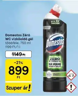 Tesco Domestos Zéró WC Vízkoóldó Gél ajánlat