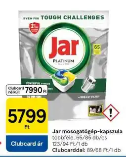 Tesco Jar mosogatógép-kapszula ajánlat