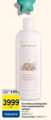 Tesco Dora Natura babapúder illatú babafürdető és sampon ajánlat