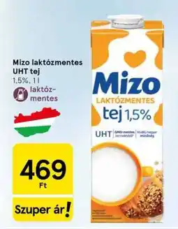 Tesco MIZO Laktózmentes UHT tej ajánlat