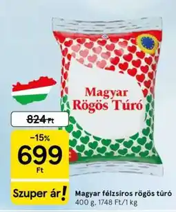 Tesco Magyar félzsíros rögös túró ajánlat