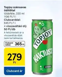 Tesco TOPJOY SZÉNSAVAS ÜDÍTŐITAL ajánlat