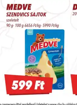 CBA MEDVE SZENDVICS SAJTOK ajánlat