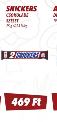 CBA SNICKERS CSOKOLÁDÉ SZELET ajánlat