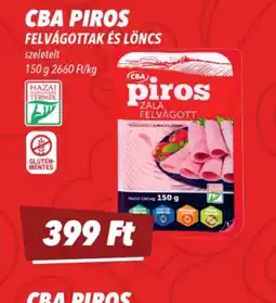 CBA CBA PIROS FELVÁGOTT ÉS LÖNCS ajánlat