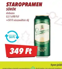 CBA STAROPRAMEN SÖRÖK ajánlat