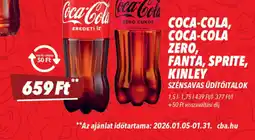 CBA COCA-COLA SZÉNSAVAS ÜDÍTŐITALOK ajánlat