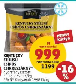 PENNY Kentucky stílusú csípős csirkeszárny ajánlat