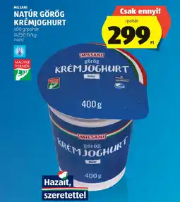 ALDI MILSANI NATÚR GÖRÖG KRÉMJOGHURT ajánlat