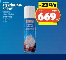 ALDI MILSANI TEJSZÍNHAB-SPRAY ajánlat