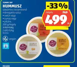 ALDI YUMMY DIP HUMMUSZ ajánlat