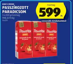 ALDI KING'S CROWN PASSZÍROZOTT PARADICSOM ajánlat