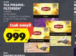ALDI LIPTON TEA PIRAMIS-FILTERBEN ajánlat