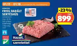ALDI Friss, darált sertéshús ajánlat