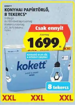 ALDI Kokett Konyhai Papírtörlő, 8 Tekercs ajánlat