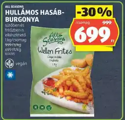 ALDI All Seasons Hullámos Hasábburgonya ajánlat